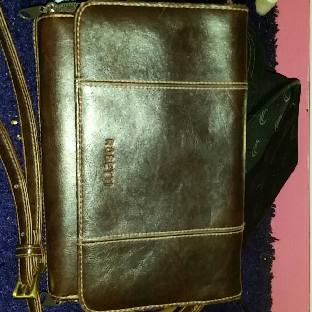 Rosette brown purse